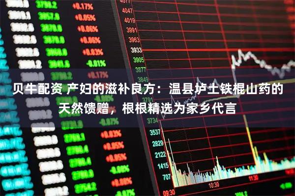 贝牛配资 产妇的滋补良方：温县垆土铁棍山药的天然馈赠，根根精选为家乡代言